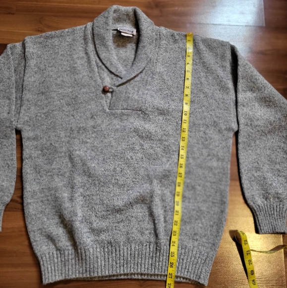 Vintage Portage Original men's wool blend shawl collar sweater size L - Picture 8 of 10